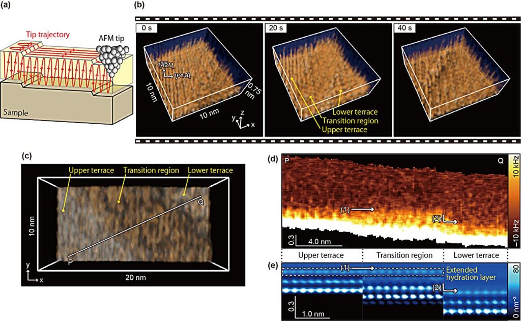 Upgraded atomic force microscope captures 3D images of calcite dissolving