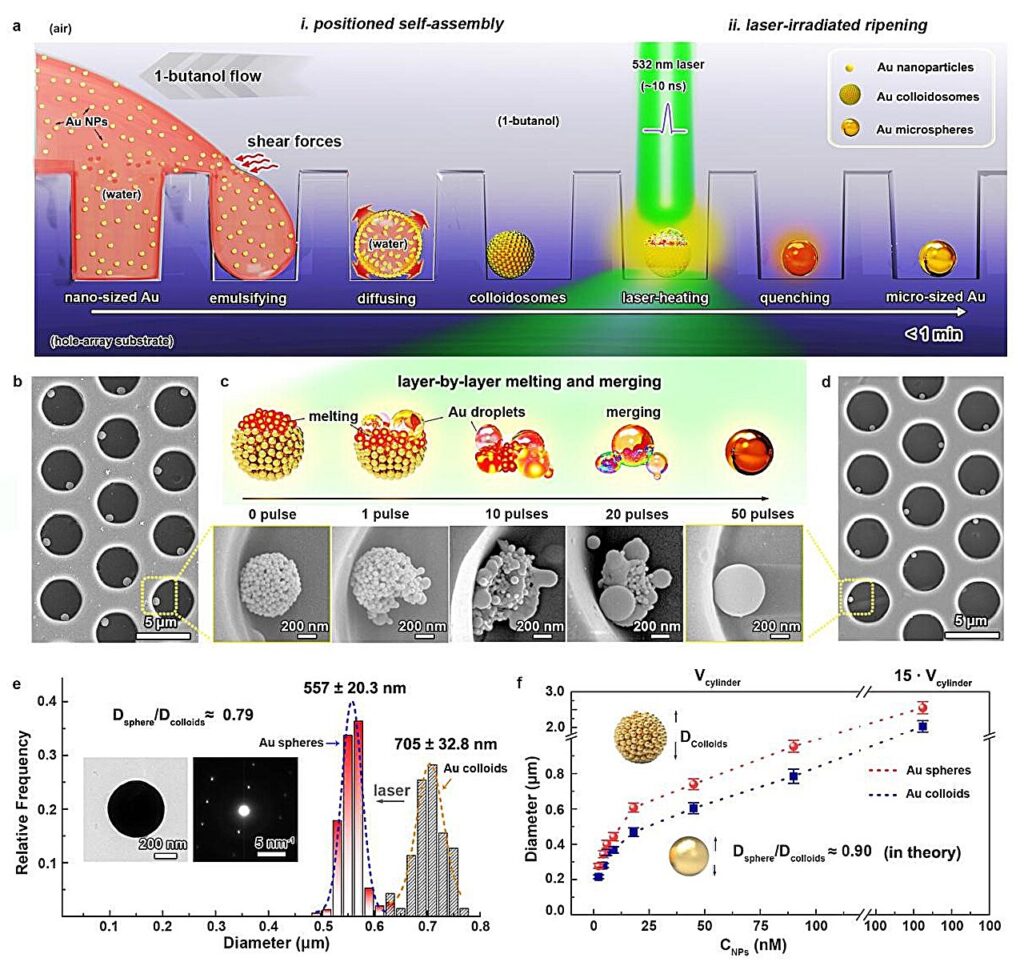 Rapid synthesis of gold microsphere array offers solution for advanced packaging in electronics