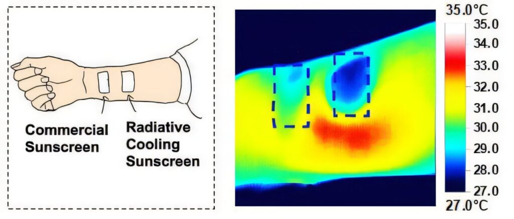 Prototype sunscreen uses TiO₂ nanoparticles to cool skin while blocking UV rays